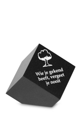 A133S | Massief blok + tekst | 9x9x9cm