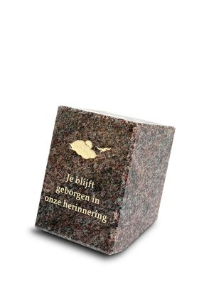 A137L | Massief blok + tekst | 8x11x8cm