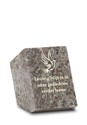 A137R | Massief blok + tekst | 8x11x8cm