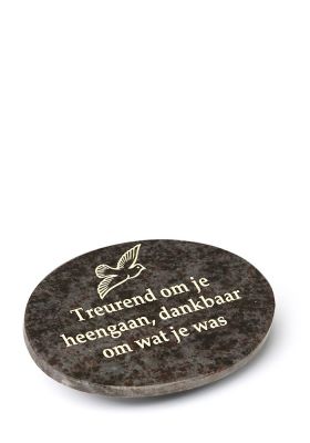 A138Q | Ovaal + tekst | 13x18cm