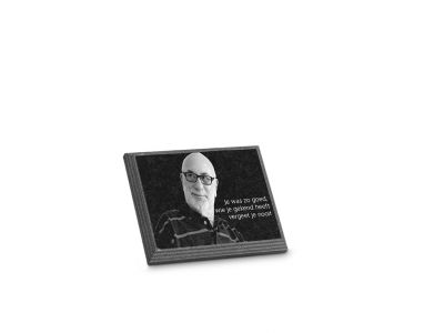FB1HLP | Marlin + Tekst + Laserfoto persoon | 20x15cm