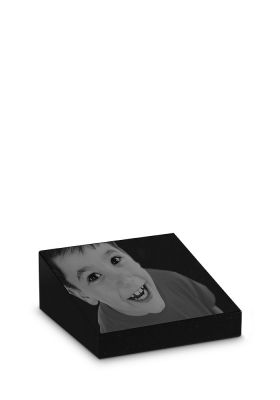 FBMM1ALP | Marlin + Tekst + Laserfoto persoon | 17x17x3/7cm