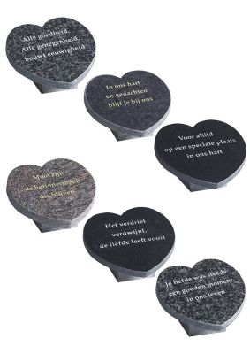 SA139 | Hart + tekst | 12x12x1cm - 6 stuks