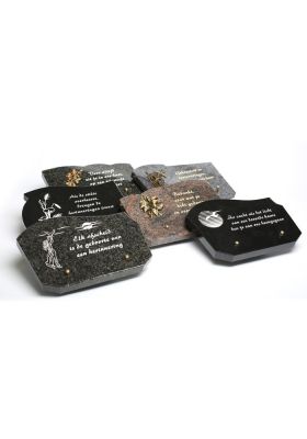 SPECIALS1825 | Graniet op sokkel + tekst | 18x25cm