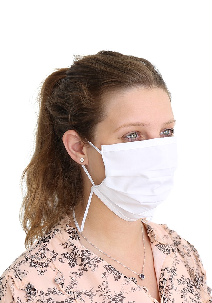 MMASKER_KATOEN_3ELA_WIT | 100% katoen - Wit - per 10